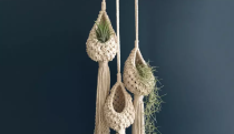 Hand-woven macrame wall hanging tapestry