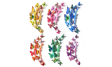 12pcs/set 3D Double layer Pteris butterfly Wall Sticker