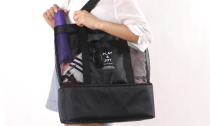 Mesh Beach Bag Tote with Insulated Cooler