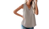 Women's V-neck Lace Sleeveless Loose Top