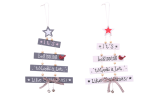 2Pcs Christmas Wood Tree Pendant Creative Crafts