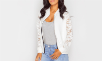 Women's Long Sleeve Lace Hollow Out Jacket