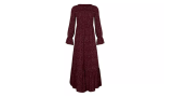 Women's Long-Sleeve Flowy Maxi Dress