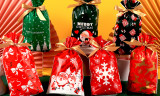 50pcs Christmas Drawstring Gift Bags