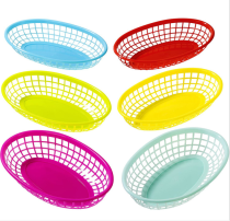 6 Pack Reusable Plastic Colourful Food Baskets