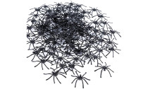 100 Pieces Black Plastic Spiders for Prank Props