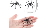 100 Pieces Black Plastic Spiders for Prank Props