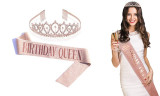 Birthday Crown Tiara and Sash Kit