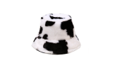Winter Cow Print Plush Bucket Hats 