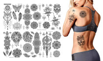 Pack of 6 Black Temporary Tattoo For Adults