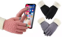 Women's Knitted Touchscreen Gloves