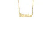 12 Zodiac Letters Pendant Necklace