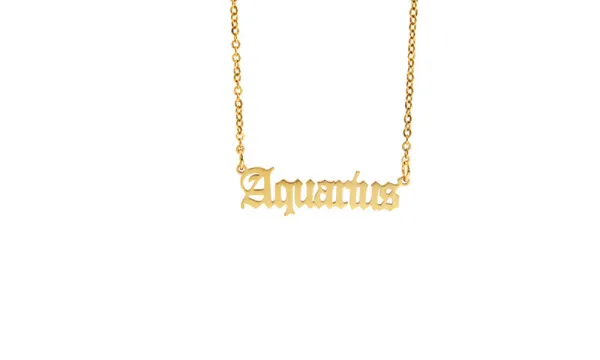 12 Zodiac Letters Pendant Necklace