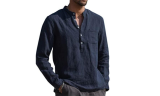 Men's Long Sleeve V-neck Shirt