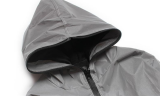 Reflective hooded zipper jacket