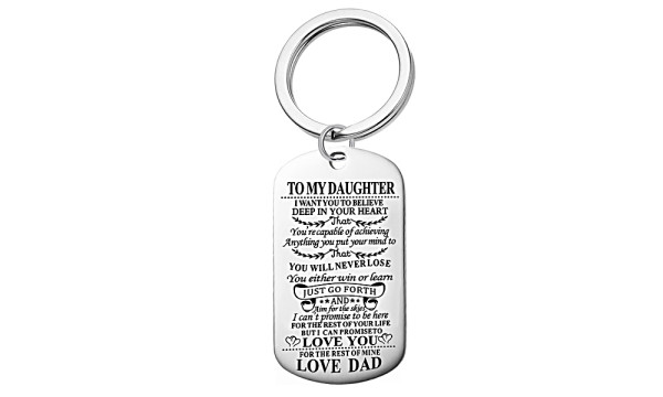 Dad Mum To My Son Daughter Necklace and Keychain