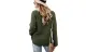 Women's V-neck criss cross sweater