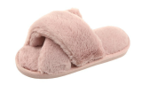 Women's Fluffy Cross Slippers