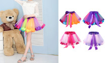 Girls Layered Colorful Tutu Skirt