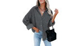 Womens Casual Corduroy Shirts with Pockets