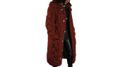 Womens Hooded Cable Knit Button Long Cardigan