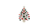 Christmas Brooch Pin with Rhinestone Crystal 