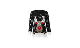 Christmas Fawn Pullover Jacquard Base Sweater