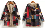 Women's Patchwork Fleece-Lined Coat