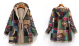 Women's Patchwork Fleece-Lined Coat