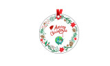 Christmas Double Side Prindted Circle Ceramic 2021