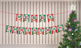 Christmas Reindeer Bunting Wall Decorations Flags
