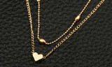 Love Pendant Two Layer Necklace 