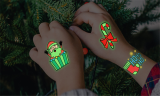 10 Sheets Christmas Glow-in-The-Dark Tattoo Sticker Set