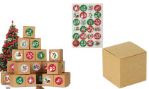 Christmas Kraft Paper Advent Calendar Box