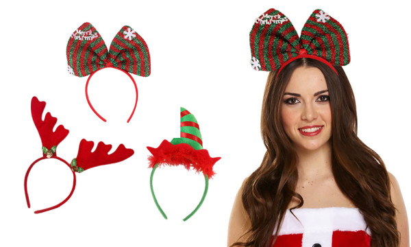 One or Two Xmas Headbands for Christmas Holiday Parties