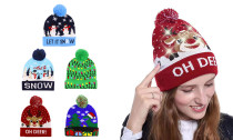 Knitted Christmas Hat for Kids & Adults