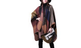 Womens Reversible Oversized Poncho Cape