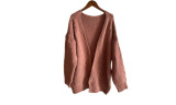 Women Knitted Chunky Open Front Cardigan