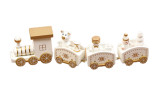 Wooden Christmas Train Ornaments