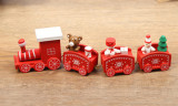 Wooden Christmas Train Ornaments