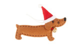 Four Christmas Tree Dachshund Dog Hanging Ornament