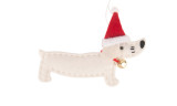 Four Christmas Tree Dachshund Dog Hanging Ornament