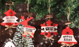 4Pcs Christmas Ornament Wooden Hanging Pendants