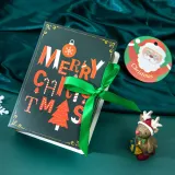 Book Shape Merry Christmas Candy Boxes Bags