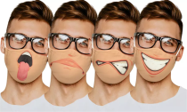 Personality Expression Cartoon Face Mask
