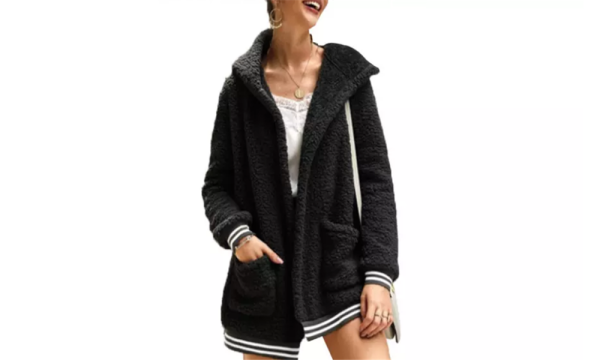 Women's Longline Hooded Teddy Jacket