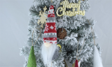 5 Pcs Handmade Plush Fluffy Christmas Hanging Gnomes