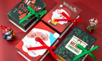 Book Shape Merry Christmas Candy Boxes Bags