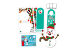 Christmas Three Decoration Door Hanging Sticker 