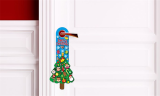 Christmas Three Decoration Door Hanging Sticker 